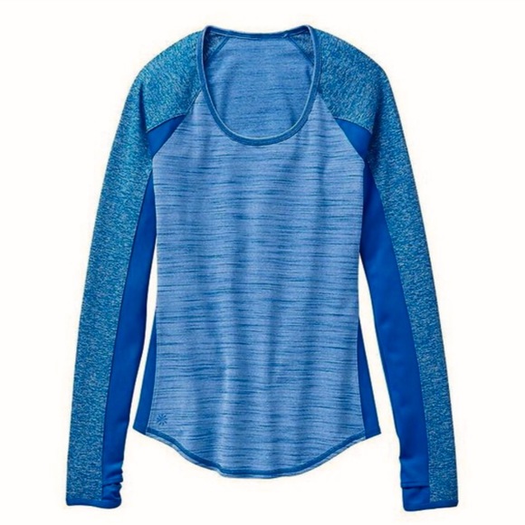 Athleta Tops - Athleta Running Wild Mix Crew Macaw Blue Heather S